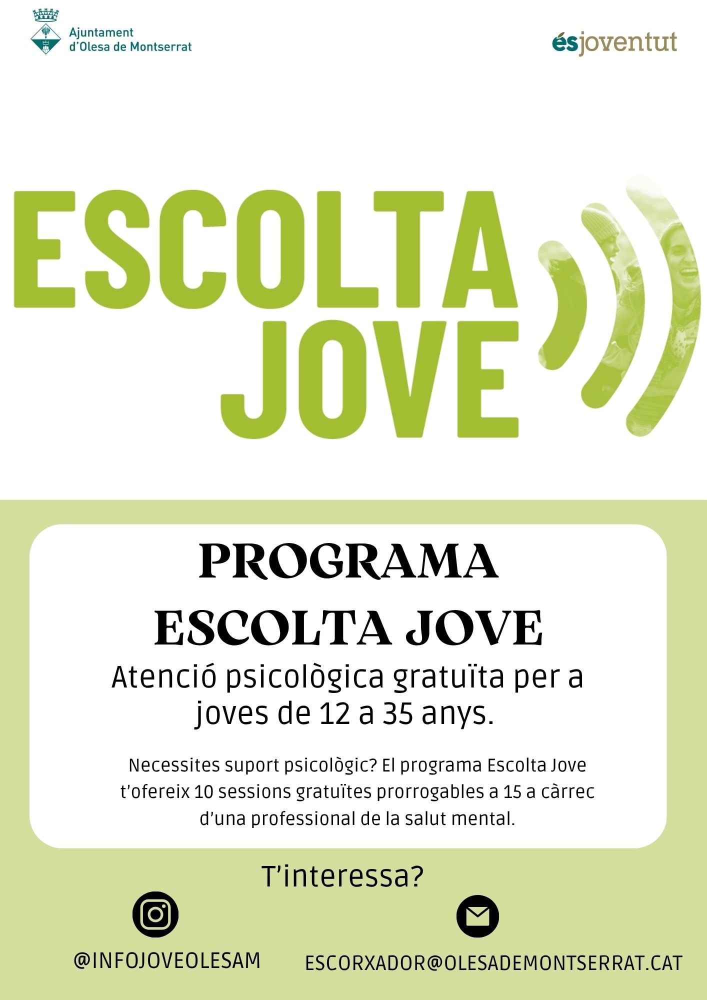 Cartell escolta Jove